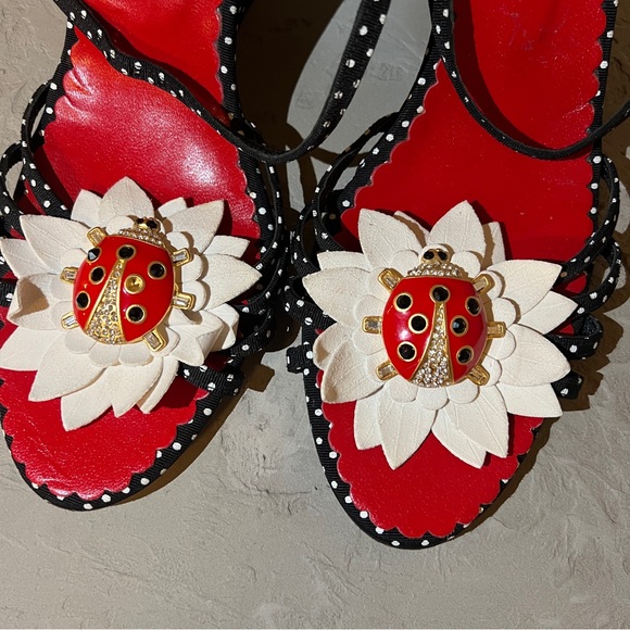 RAMÓN TENZA LADYBUG POLKA DOT WEDGE- Sz 8 - Picture 6 of 15